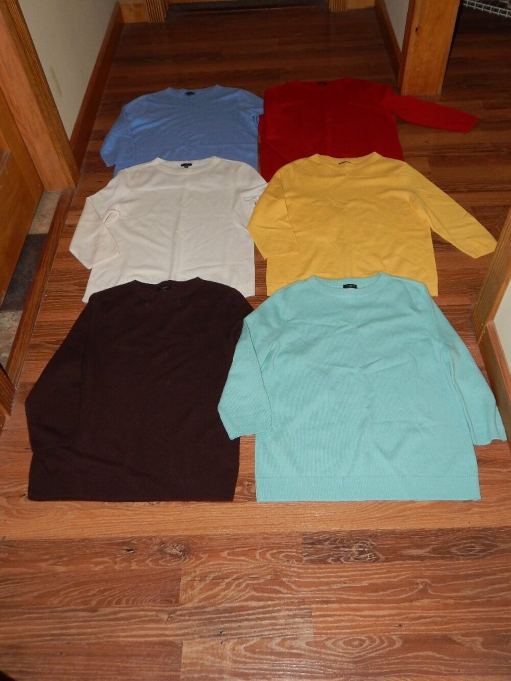 LOT 6 Womens Size XL Petite XLP TALBOTS 100% Cashmere Sweaters 3/4 Length Sleeve